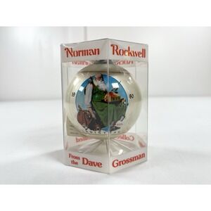 New Vintage 1980 Norman Rockwell Santa Workshop Christmas Ornament 6th Ltd Ed 44